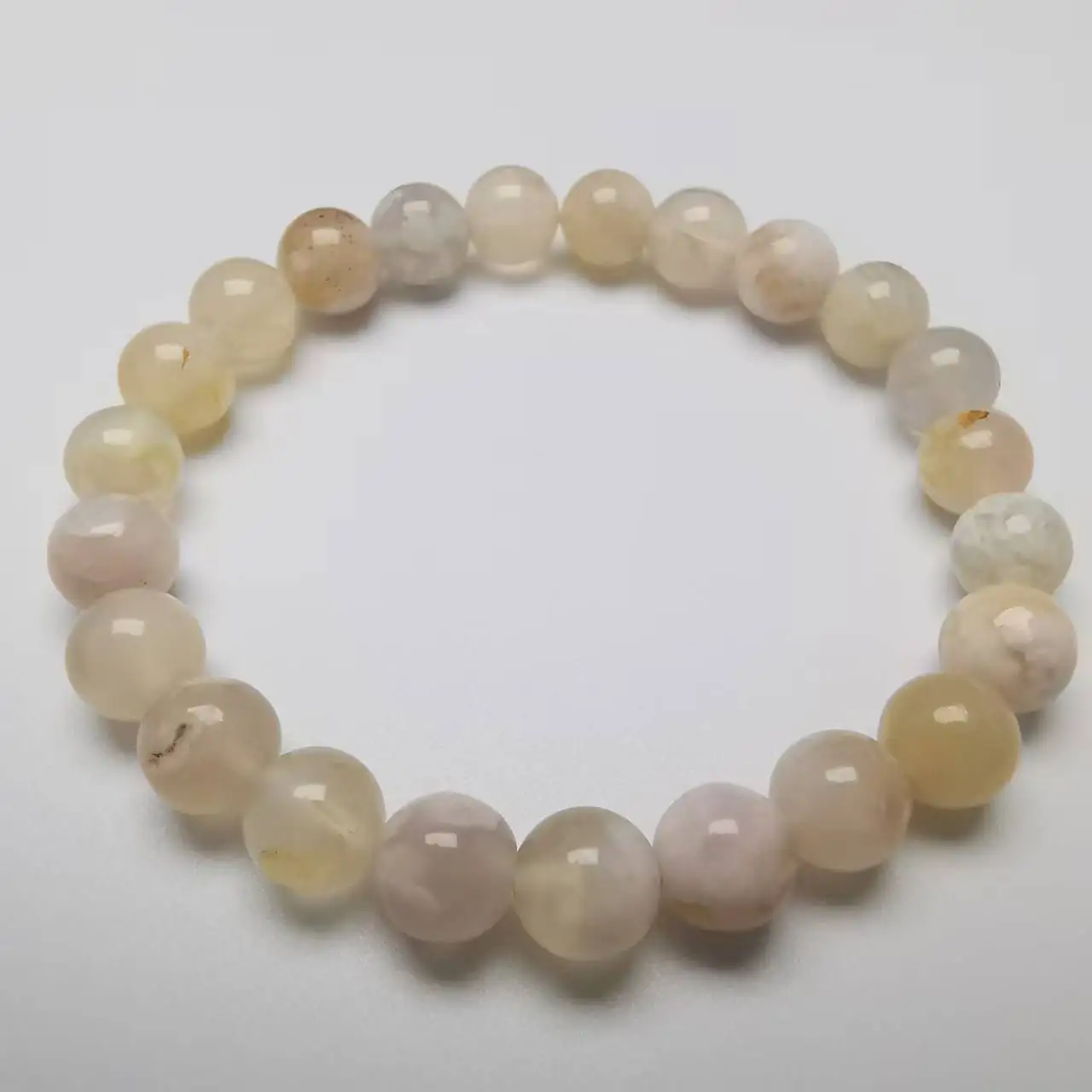 Sakura Cherry Blossom Agate Energy Bracelet