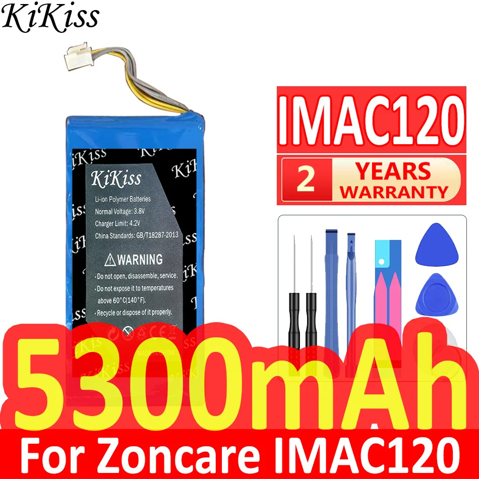 

5300mAh KiKiss Powerful Battery For Zoncare IMAC120 electrocardiograph ECG Machine