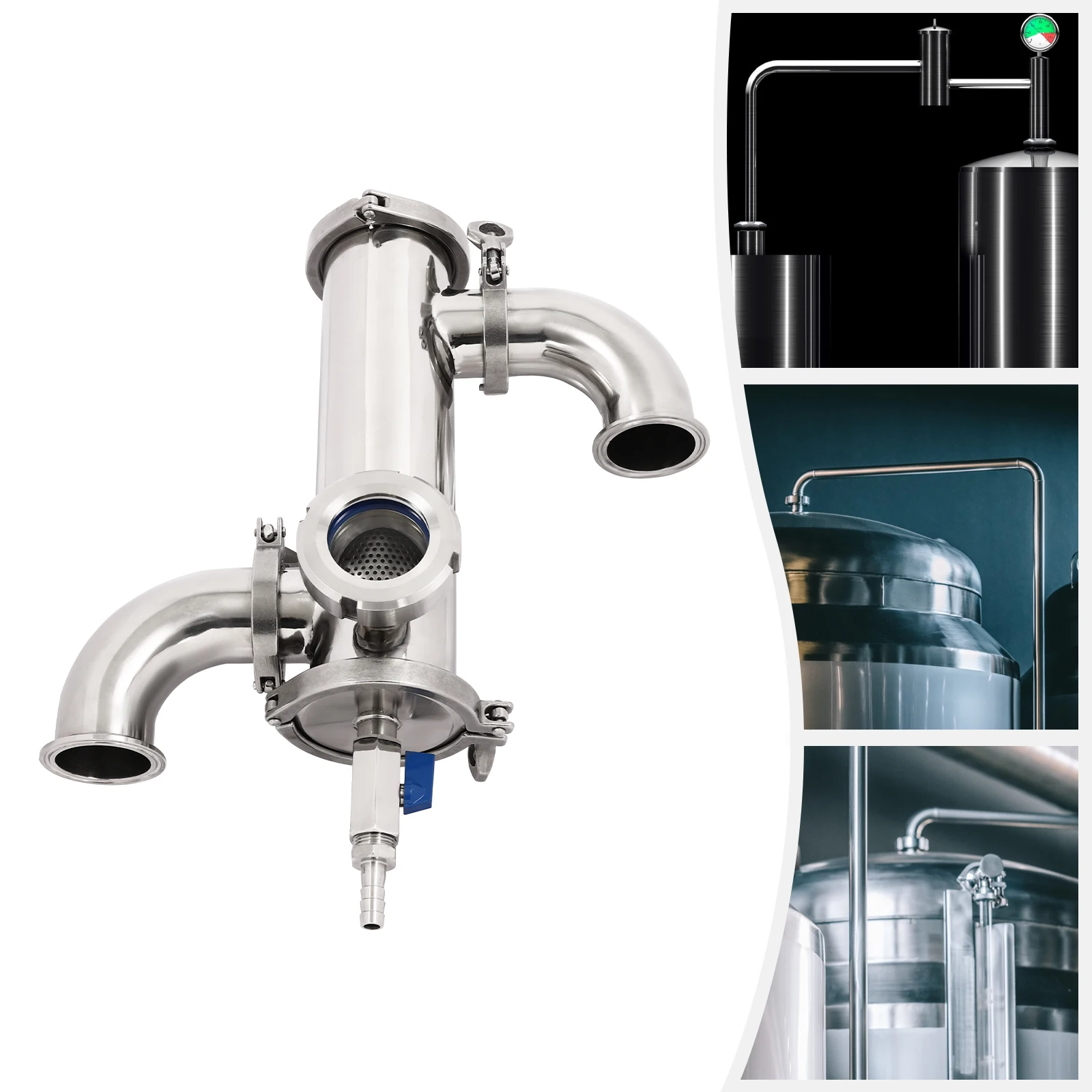 Cesta de ginebra de acero inoxidable, destilador de brillo lunar, kit de fabricación de vino para bricolaje, whisky, vino, brandy gin para destiladores de 100L/26,42 gal