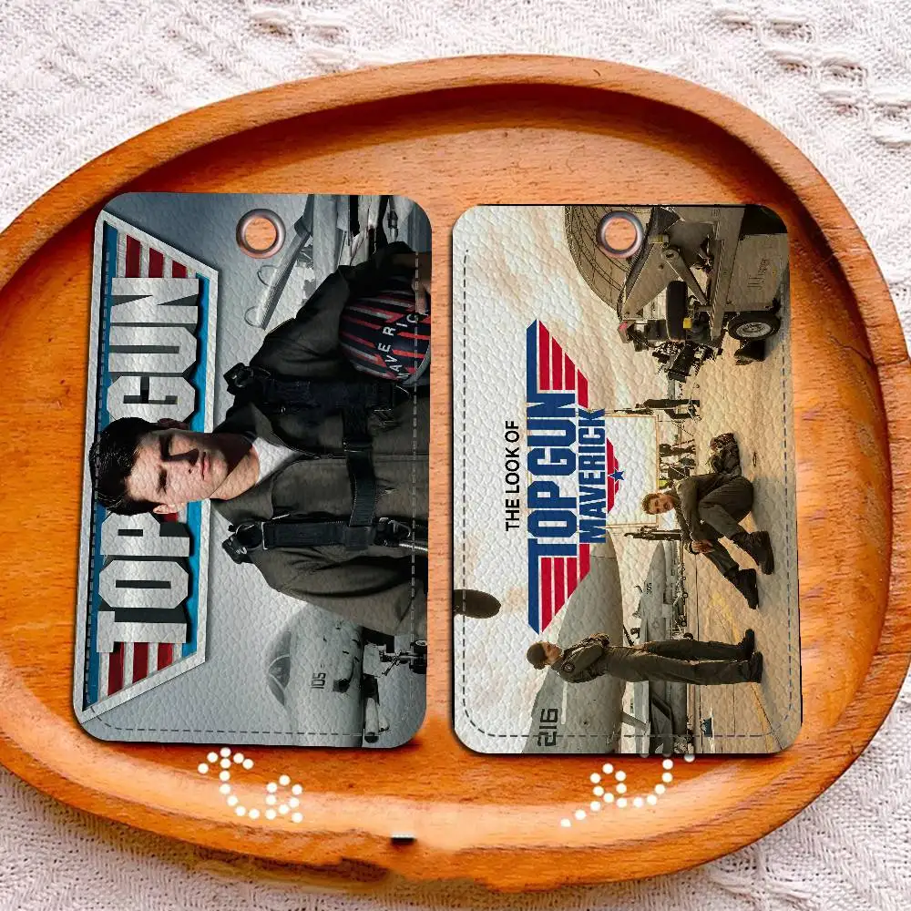 

Top Gun Maverick Movie Style PU Access Card Holder With Keychain - Executive Protection For Bank Card,Subway, Bus Card Case