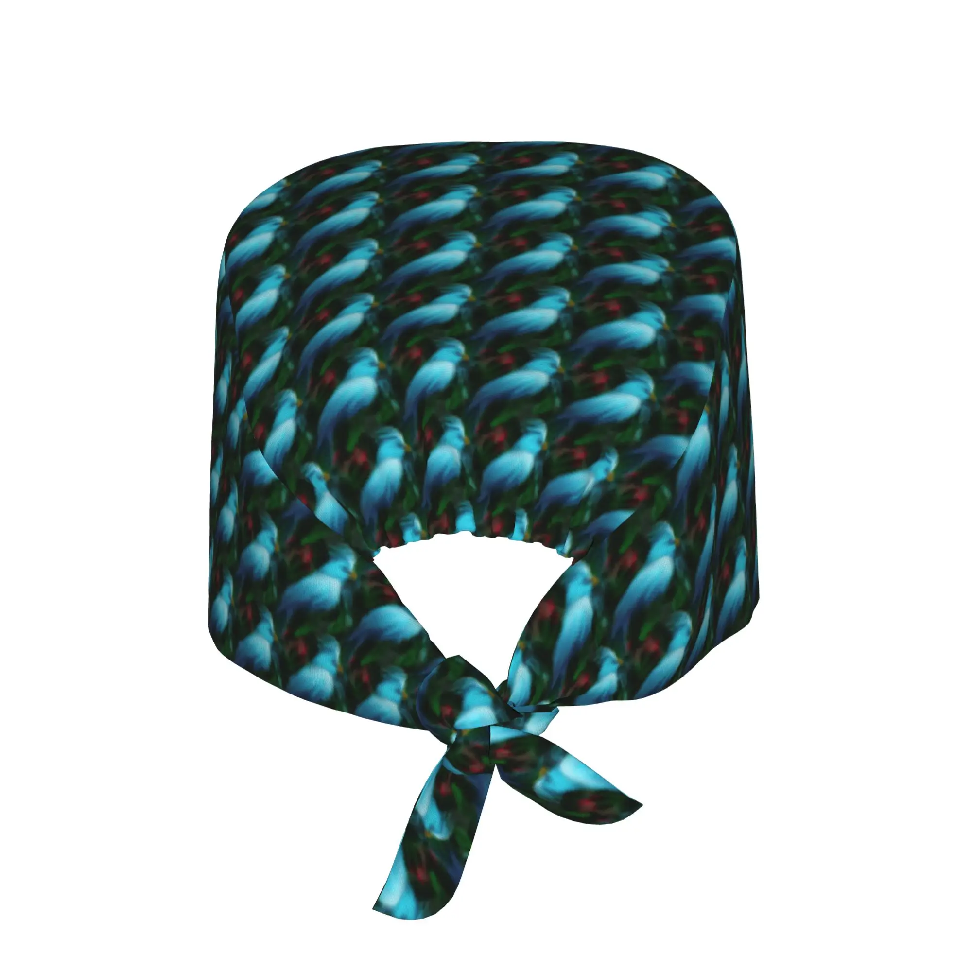 Parrot Sky Blue Medical Staff Scrubs Hat Men Women Cockatiel Macaw Parrotlet Doctor Nursing Surgical Cap Scrub Caps