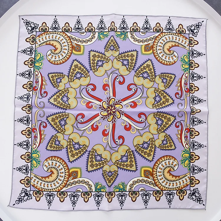 53*53 سنتيمتر باندانا الموضة النساء وشاح الرقبة منديل Foulard الإناث الأوشحة النساء الحجاب سيدة شال يلتف مربع الرأس #1