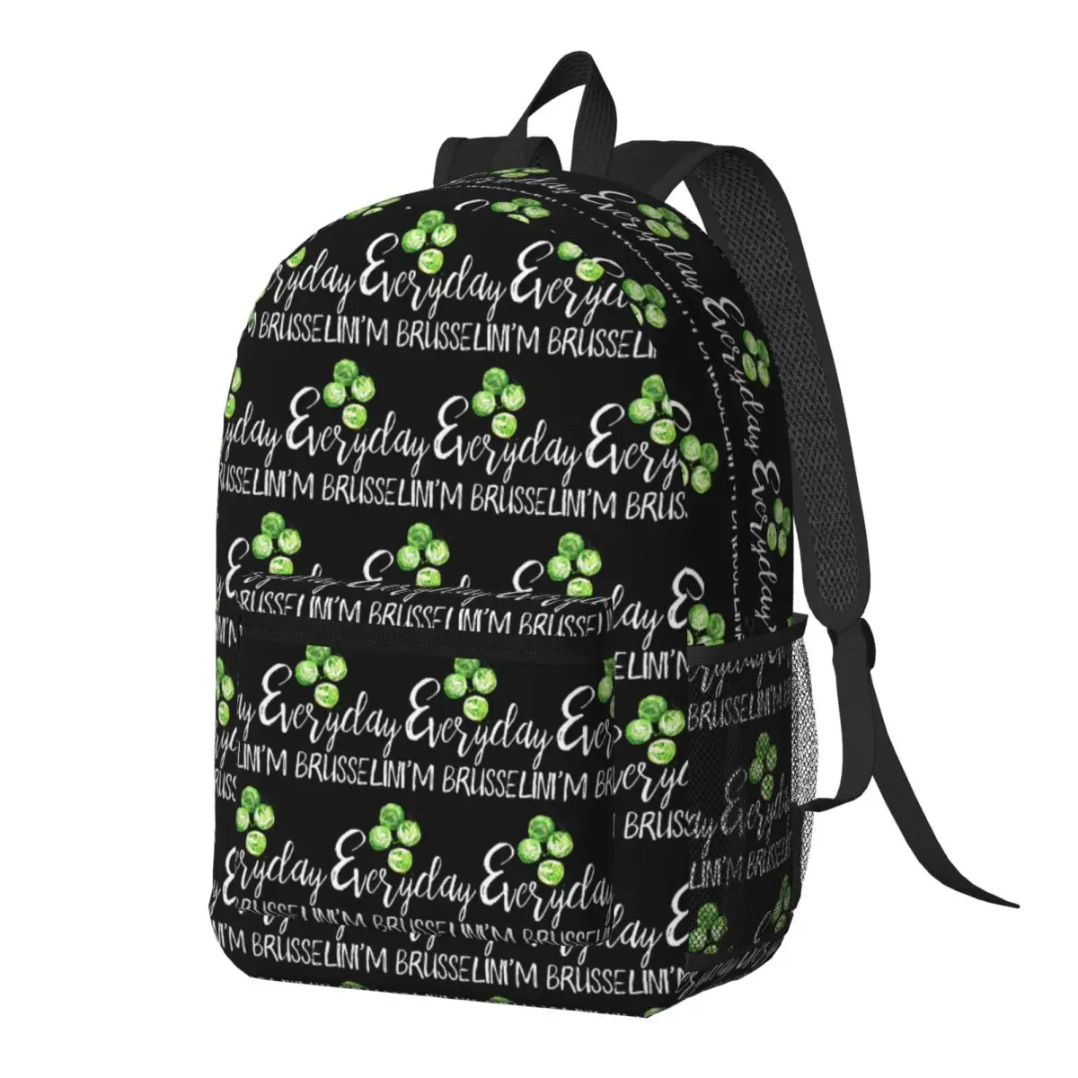 

VEGAN Brussel Sprouts Gift Plant Backpack Daypack Large Capacity Kids BookBag School Bag Shoulder Bags for Men Women