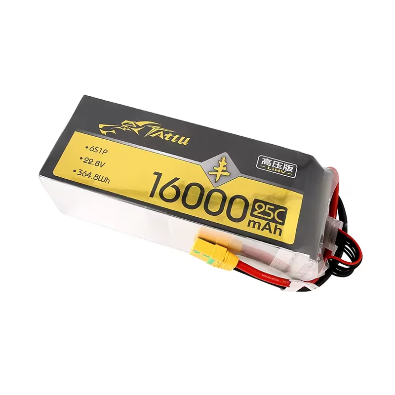 Tattu UAV LiHV Lipo batterie 16000mAh 6S 22.8V 25C pour E410P 10KG E610P drone agricole avion Robots expérimentaux dynamique