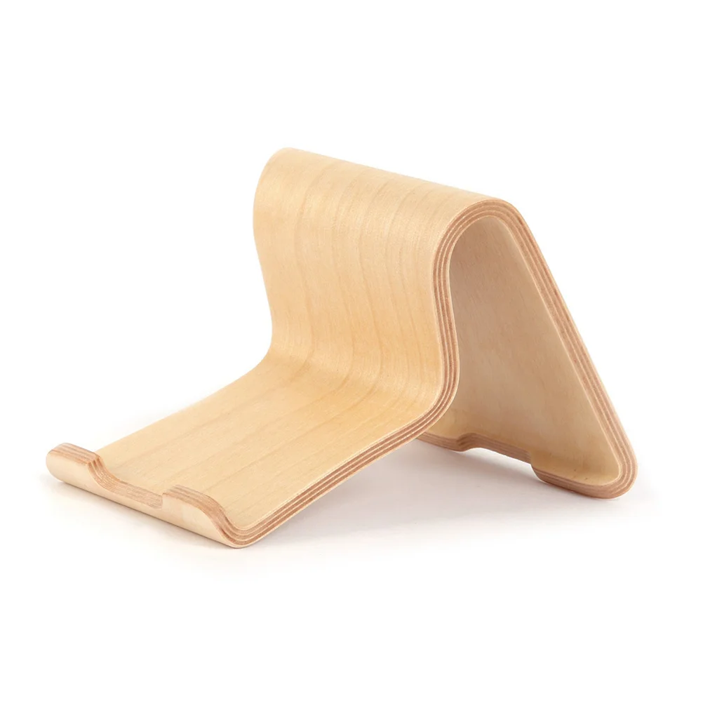 Creative Lazy Person Mobile Phone Rack Wooden Cell Phone Bracket Support Light Brown Phone Stand Phone Holder