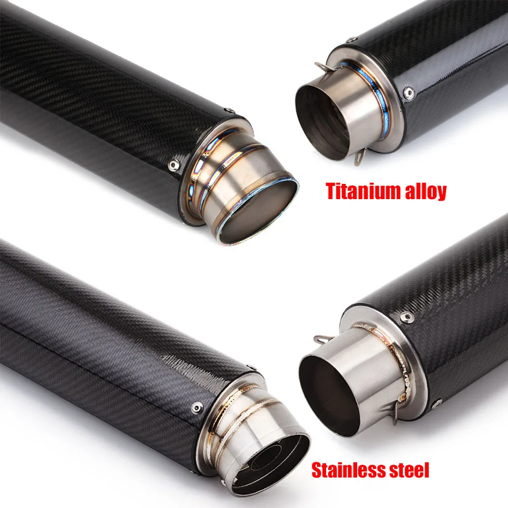 مشروع 60 مللي متر دراجة نارية عامة NINJA400 Z900 R3 R6 GP سبائك التيتانيوم ألياف الكربون الذيل القسم يوشيمورا العادم