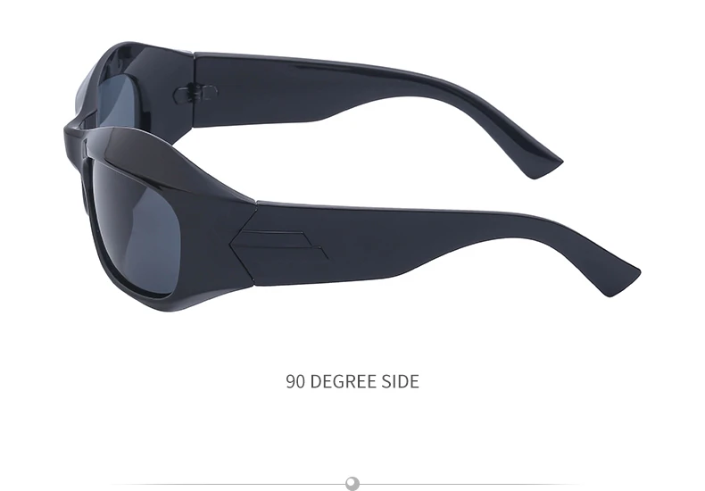 Cyber Y2K Punk Sonnenbrille für Damen und Herren, Sportliche Eckige Sonnenbrille für Damen 2026, Luxusmarke Steampunk Silberne Brillen UV400-Schutz – Detail 20