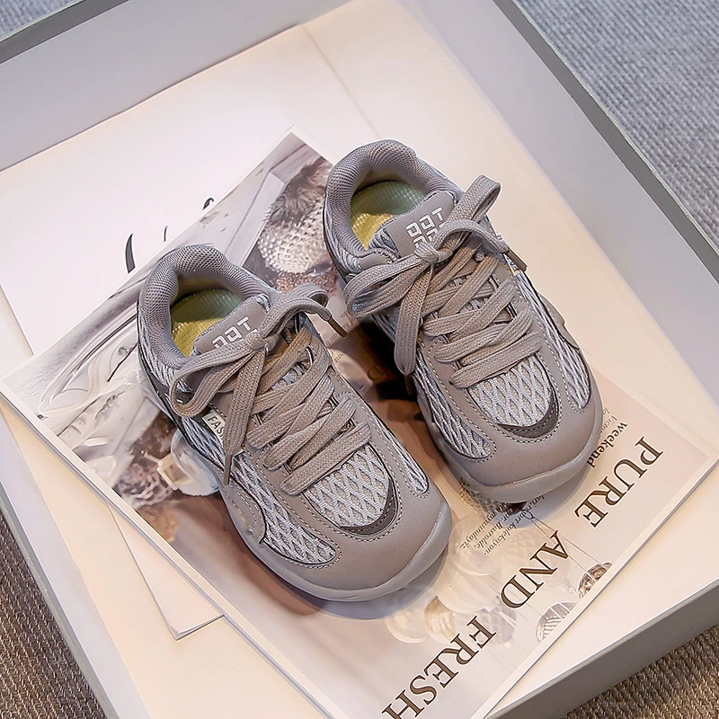 2025 الخريف الفتيات لينة ومريحة حذاء كاجوال جديد أطفال أحذية رياضية لينة سوليد المضادة للانزلاق الأولاد شبكة أحذية بسيطة متعددة الاستخدامات #3