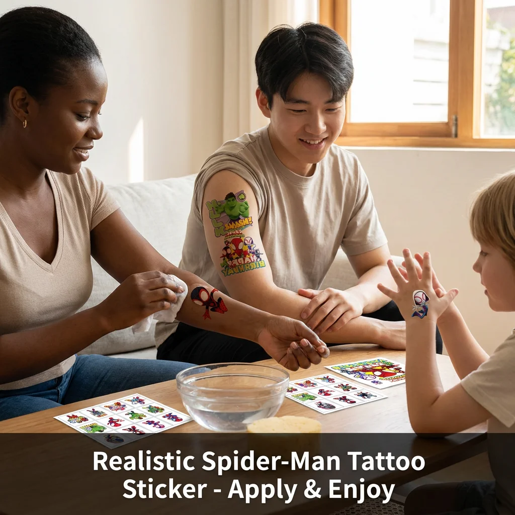 Spidey and His Amazing Friends Temporary Tattoo Stickers Kids Waterproof Cartoon Party Favors Birthday Decor Reward Stickers view 6