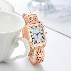 Montre à quartz pour femmes, bracelet en alliage d'acier, chaîne en acier, vente en gros, nouvelle mode, commerce extérieur, 21