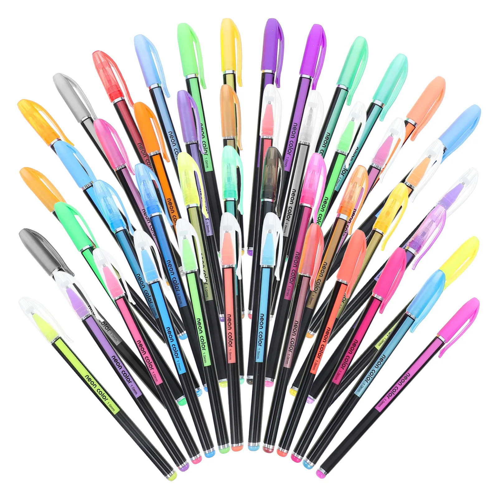 

Набор из 48 цветных гелевых ручек с тонкими наконечниками для плавного письма, для ведения дневников, скрапбукинга, планировщиков, плакатов, неоновые цвета