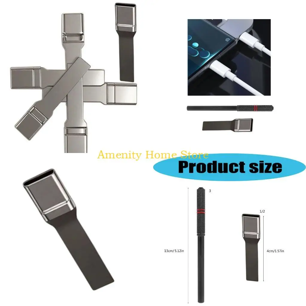 F26C Universal Type C Chargers Port Protective Cover Shell Stainless Steel AntiMelt Tool For Mobile Device Repair Maintenance
