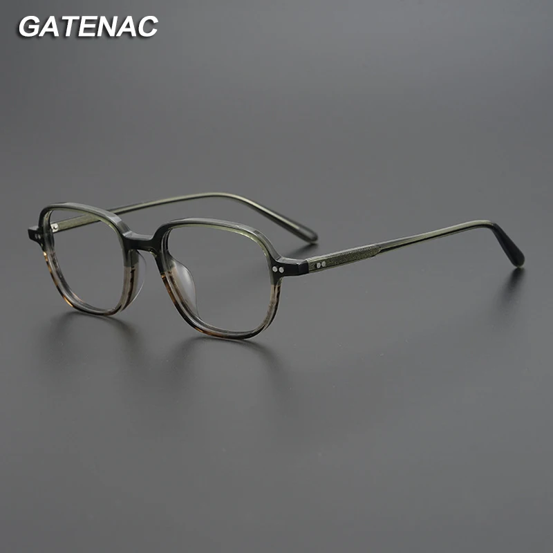 Vintage Acetate Glasses Frame Men 2023 New Prescription Myopia Optical Eyeglasses Frame Women Handmade Luxury Brand Eyewear