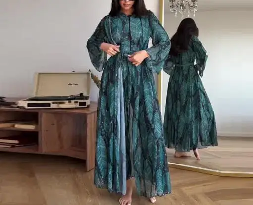 

2025 New Women's Long Sleeved Cardigan Vacation Style Triangular Swimsuit Set