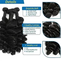 26 28 30 32 Inch Loose Wave Bundles Human Hair 16A Unprocessed Quality Virgin Raw Hair Brazilian 2 3 4 PCS Loose Deep Wave Human Hair Bundles Extensions 2