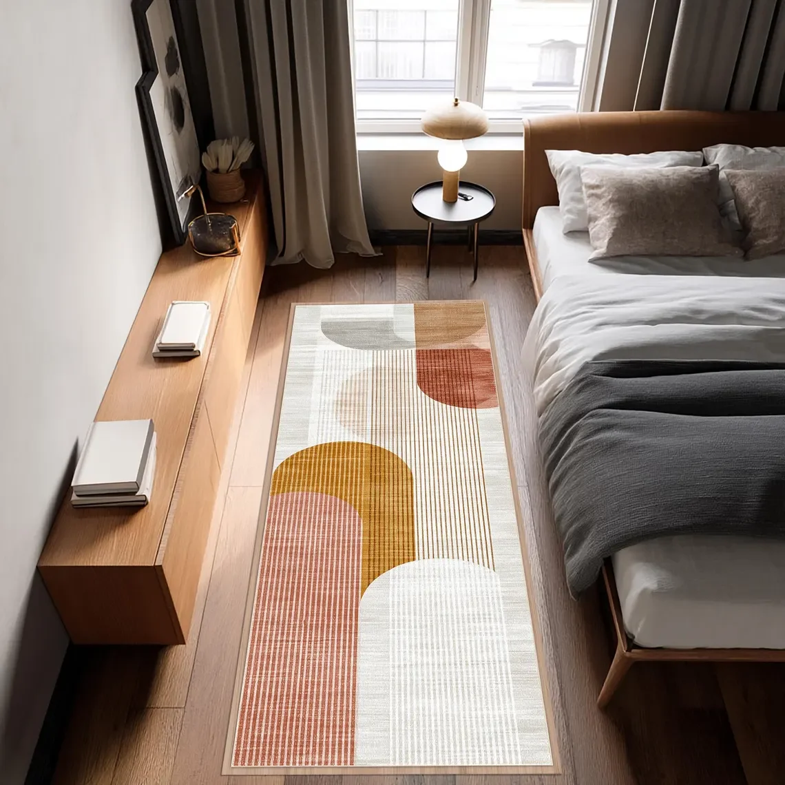 Mid Century Modern Runner Rug,  Non-Slip Machine Washable Strip Carpet, Hallway Rug Kitchen Room Art Strip Rug Floor Mat