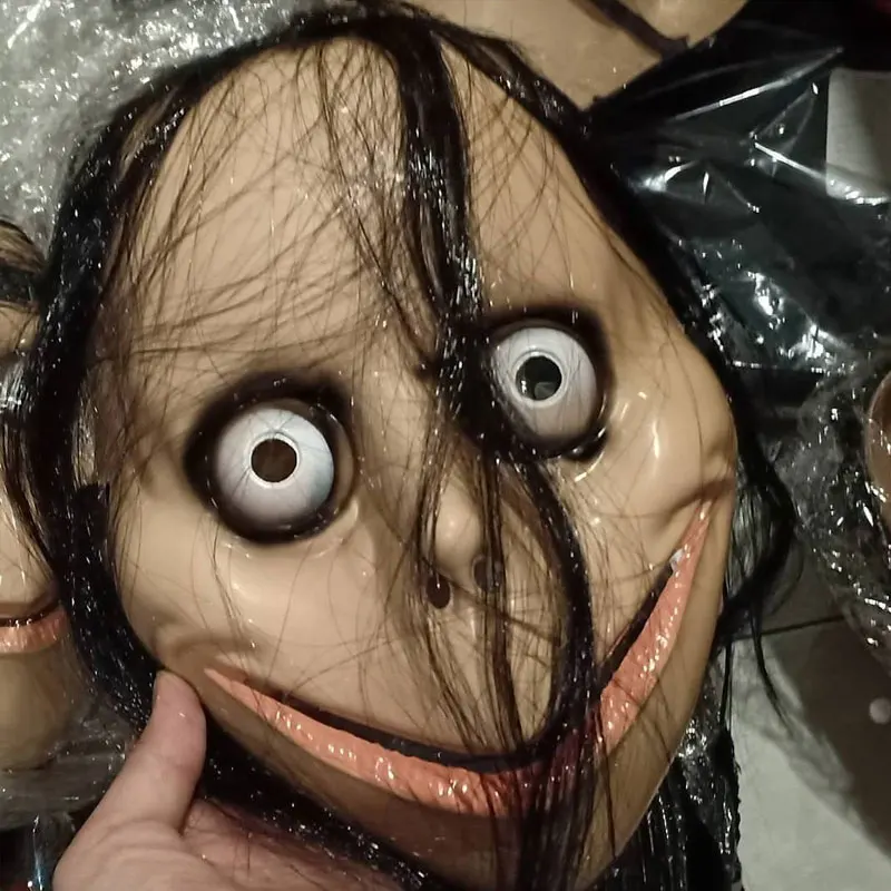 

New Realistic Scary Mask Halloween Horror Face Cover for Haunted Attraction Prank Frightening Prop Lightweight Breathable Unisex