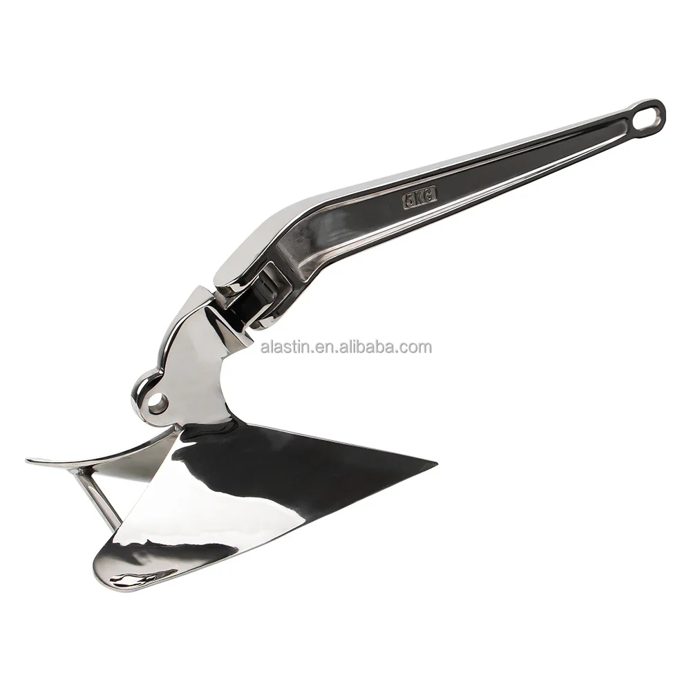 

Alastin Hot Sale Boat Anchor Plough Anchor High Mirror Polished Marine Grade Stainless Steel For Boat