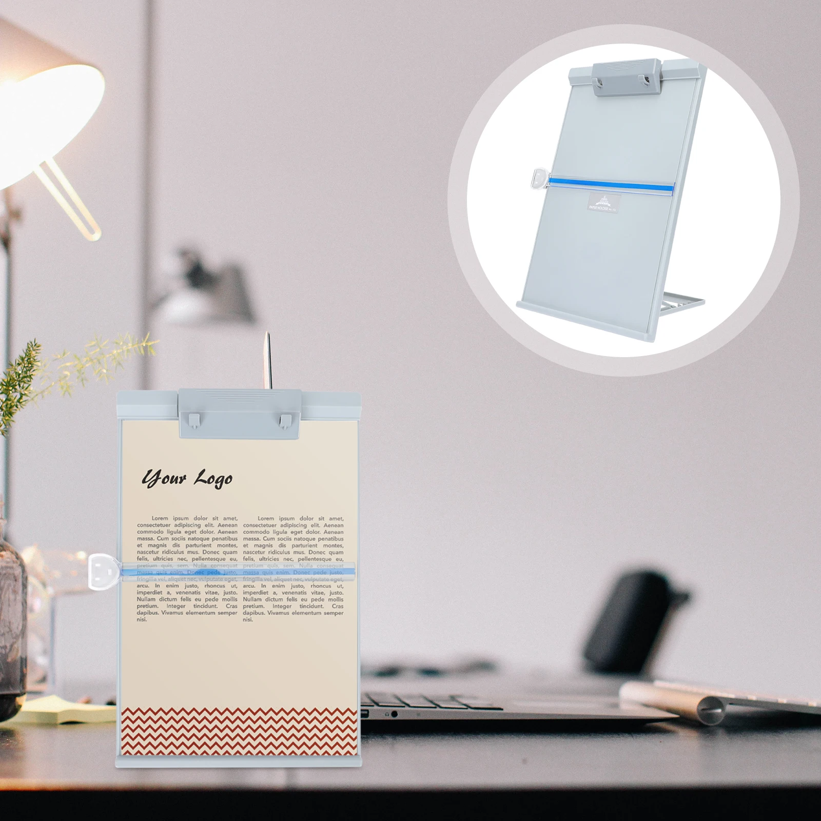 Ergonomischer Dokumentenhalter aus Kunststoff, Kopierständer für den Schreibtisch, verstellbarer Leseständer für Papiere, Berichte, Ordner, Büro, Arbeitszimmer