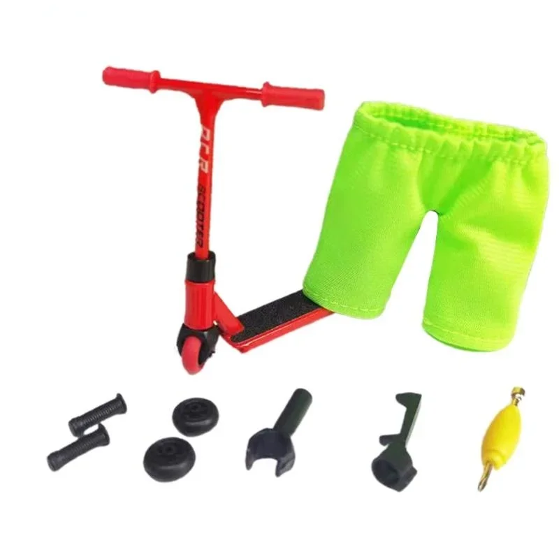 Mini trottinette à deux roues en alliage pour enfant, ensemble de pièces de skateboard, patins, vélos, jouets de bureau, nouveauté