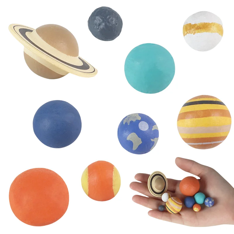 9 ชิ้น 3D Galactic Solar System Star Eight Planet รุ่น Creative Earth Jupiter ของเล่นความรู้ความเข้าใจเครื่องประดับของเล่นเพื่อการศึกษาโรงเรียน