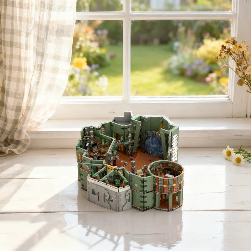 

14573 деталей MOC: Модульная модель городской улицы Stargate Atlantis, конструктор, игрушка, подарок, креативный коллекционный предмет для демонстрации на столе