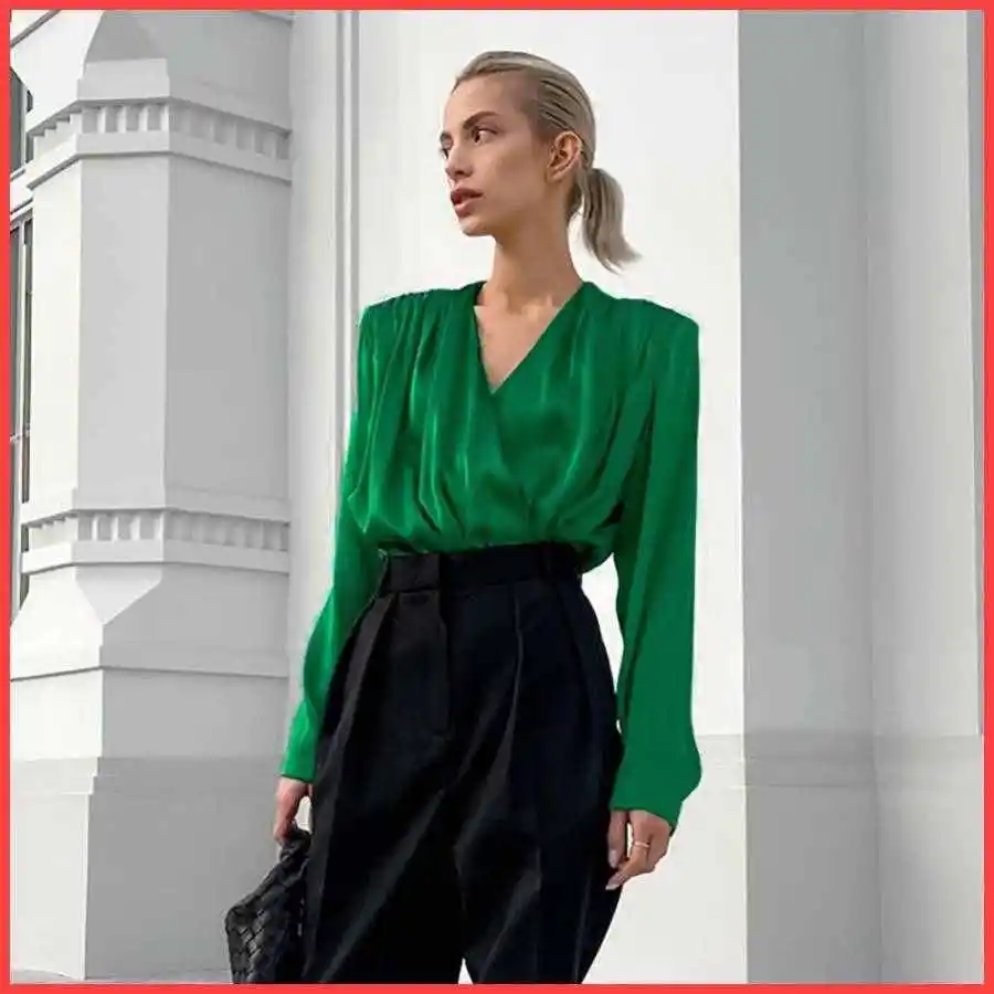 

Женский белый пуловер V-Ne irt Slim Fit ort Sve Knot Design из смеси хлопка, удобный дышащий летний irt