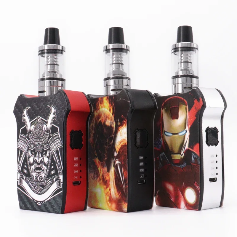 VAPE 80W zestaw Box Mod Vaper 2200 MAh wbudowany akumulator z 2.5ml zbiornik waporyzator elektroniczny papieros długopis zestaw startowy Vape E-cig