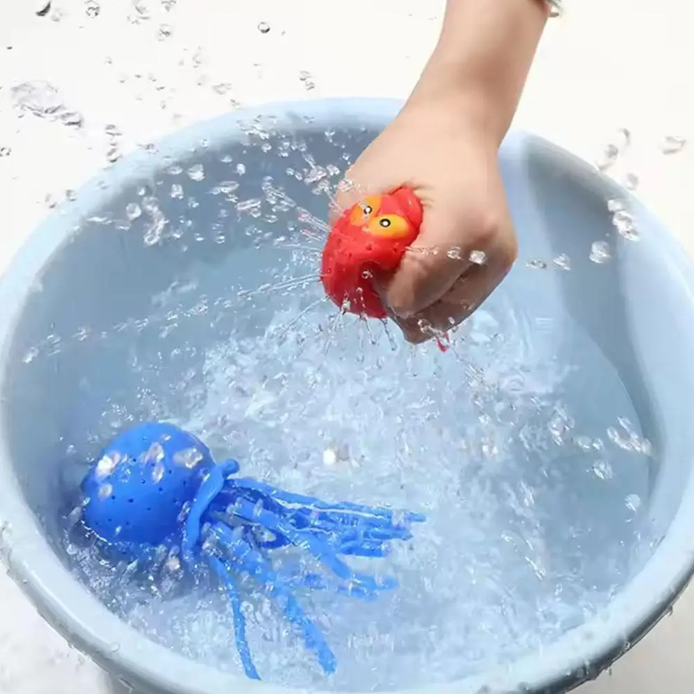 물놀이 문어 목욕 장난감 어린이용 창의적인 흡수성 장난감 물 분사 스트레스 해소 재미있는 어린이 목욕 시간