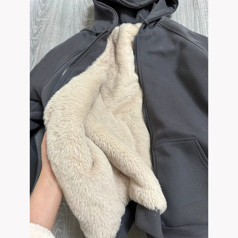 American Sle Arctic Fce Hooded Cardigan Sweatirt ex Autumn Winter Thiened Outerwear Youth Casual Faion