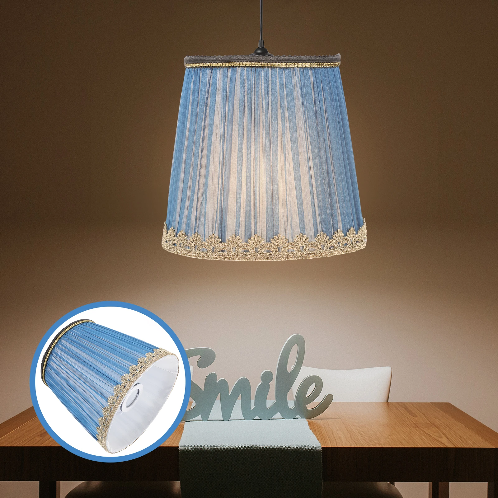 

1pc Cloth Lampshade High-Quality Fabric Soft Light For Living Room Bedroom Study Kids Room Ceiling Wall Pendant Bedside Lamps