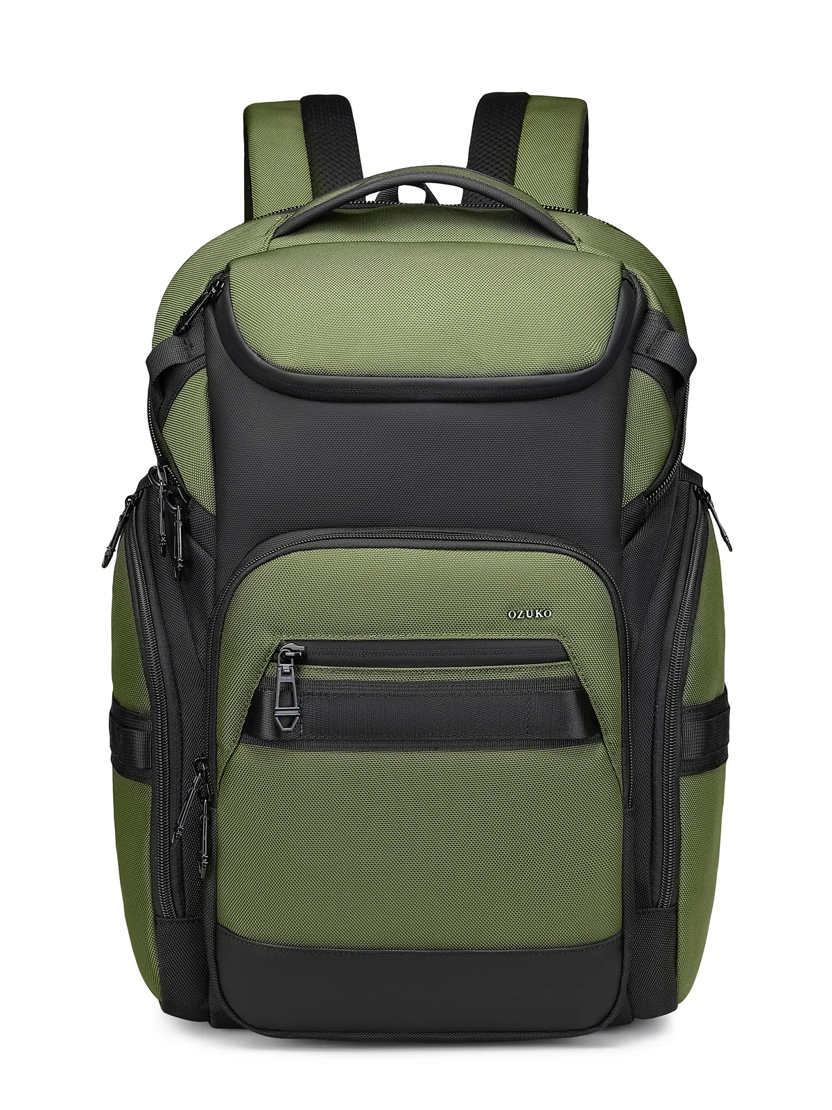 OZUKO 다기능 남자 배낭 대용량 방수 배낭 15.6 인치 노트북 배낭 야외 여행 비즈니스 남성 가방