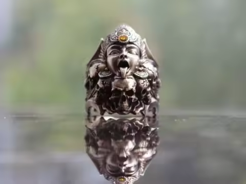 KALI Kali S925 silver ring battle god men's ring