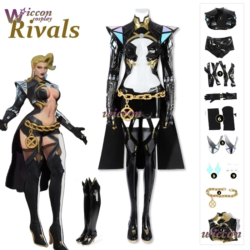 emma-frost-cosplay-costume-jeu-rivals-cos-femmes-deguisement-vetements-chaussures-tenues-chaussettes-manteau-femme-halloween-fete-costumes