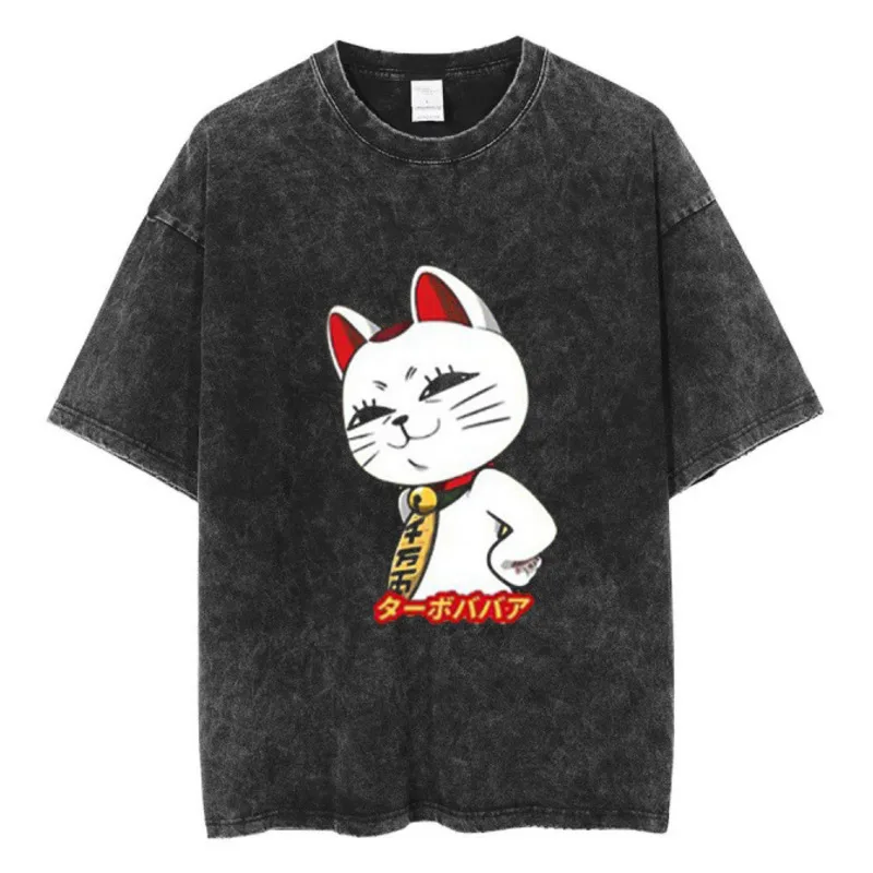Y2K Aesthetics DAND Dingdang Cat Tops&Tees Anime High Speed Casual Cotton Short Sleeved T-shirt Men Women Loose Top Girl Tee New