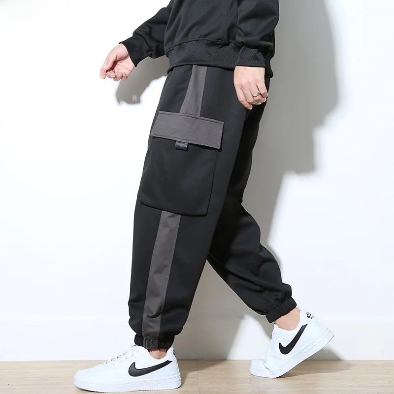 

Loose Workwear Pants for Men Trendy plus Size Casual Sports Trousers for Teenagers Autumn Season Long Pants Letter/Number/Tex...