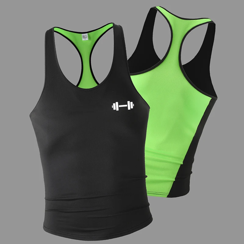 Summer fitness vest top basketball running training thin quick dry color combination I-vest sportswear