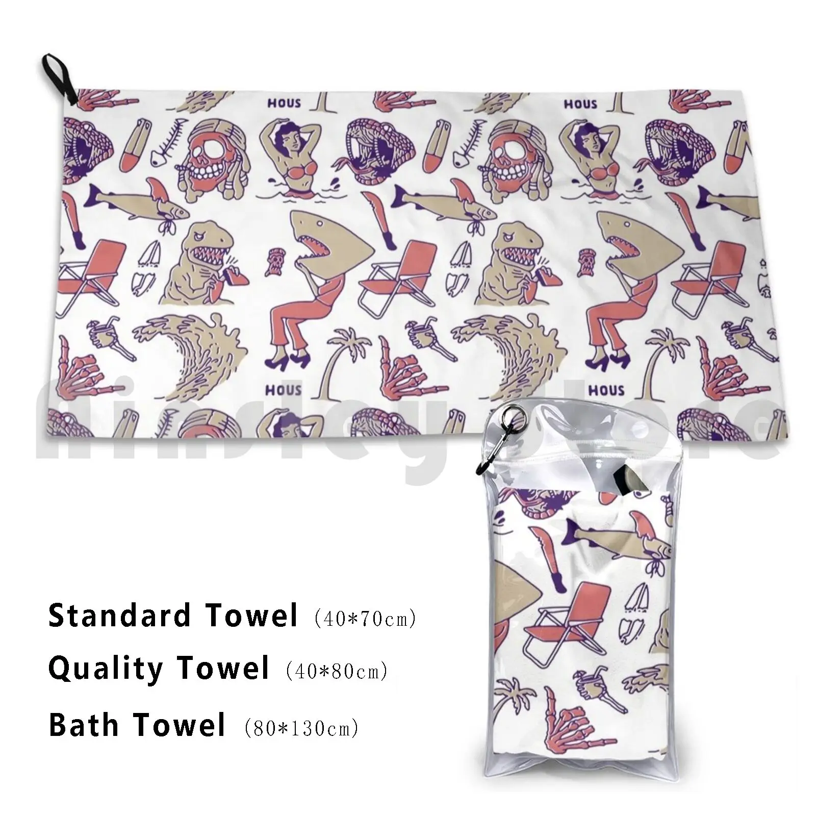 Frankenberg Custom Towel Bath Towel Summer Goods Red Summer Red Blue Water Beach Tattoo Sexy Girl Freak