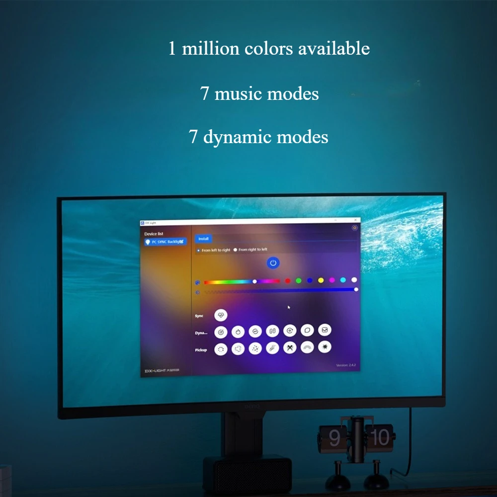 Lampada per schermo del computer Lampada a LED RGB per atmosfera di gioco per PC Illuminazione a LED Luci per schermo fantasma sincrono Lampada a nastro con interruttore USB