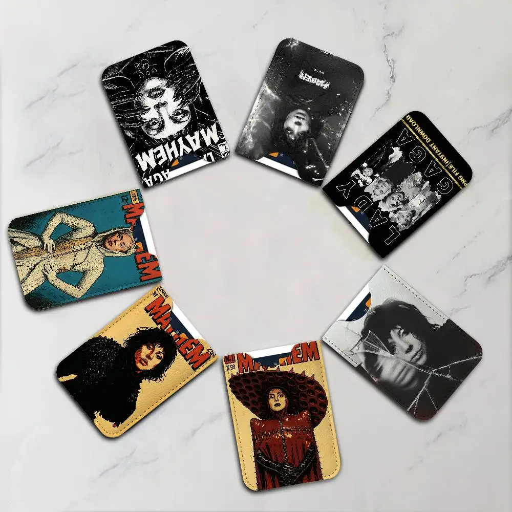Singer L-Lady G-Gaga PU Leather Card Holder Sleeve for Credit Cards,Secure/Slim Design, Travel Storage Essentials