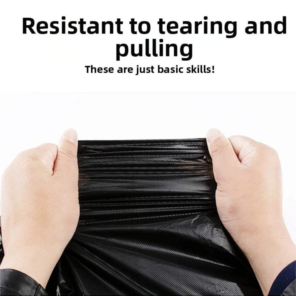New Black Handled Trash Bags 50 PCS Pack Disposable Plastic Vest Bags Multi-Purpose Supermarket Shopping Bags Moving Supplies