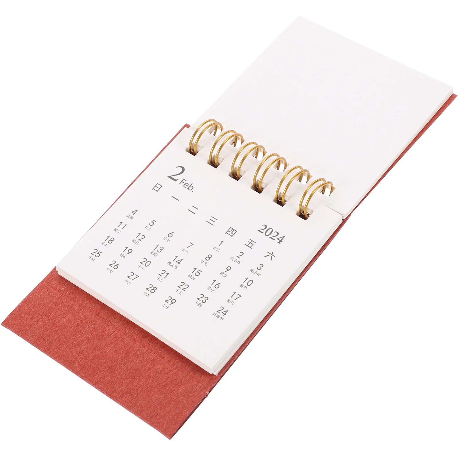 2024 Mini Desktop Papier Staande Kalender Maandelijkse Planner Agenda Kalender Spiraalvormige Bindende Kalender Kantooraccessoires