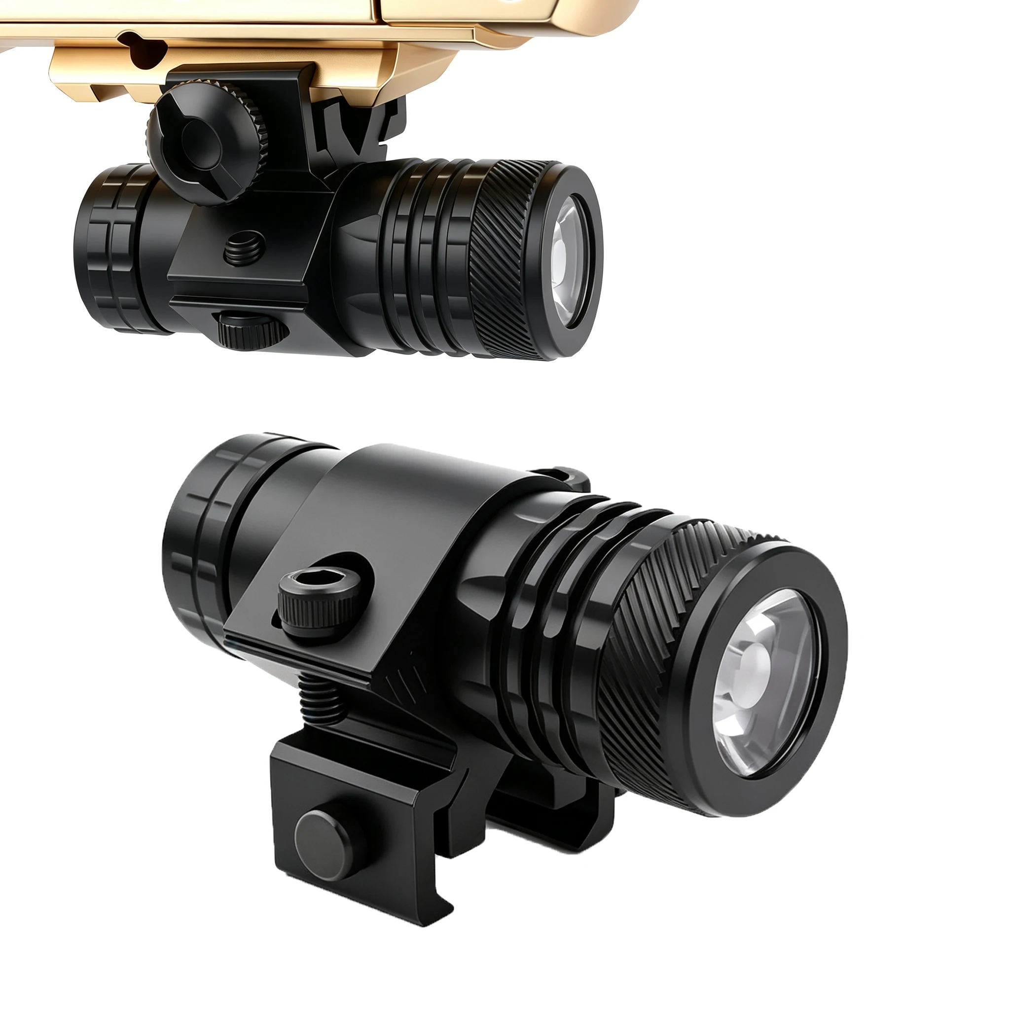 

Tactical Red Green Laser Pointer with Under Hanging Flashlight Set For 11mm/20mm Rail Mount Fit Outdoor Hunting Sports