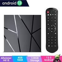 Android 13.0 6K H618 T95 Pro Smart TV Box 4 + 128 GB Quad Core HDMI USB 2.0 Stream Media Player WIFI 6 Set Top Box Bluetooth 5.0