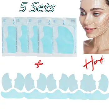 5 ensembles de papier de Film de collagène, Essence de soin de la peau, masque facial Anti-âge, réduit les ridules, les rides, raffermissant, hydratant