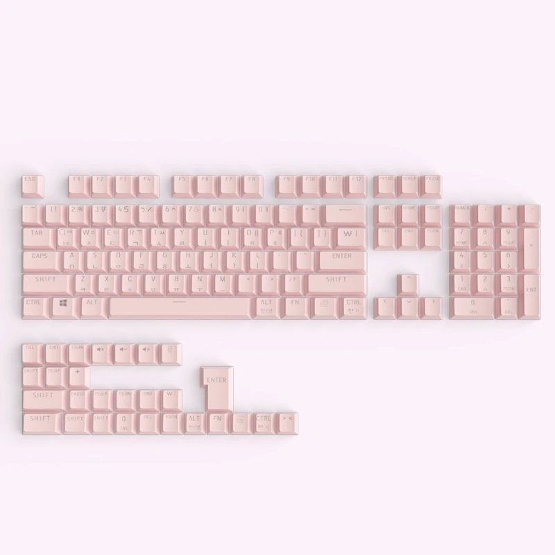 Stylish Korean Keycaps OEM Backlit Keycaps for 61/64/68/75/87/98/104 Keyboard for Customized Typing Experience