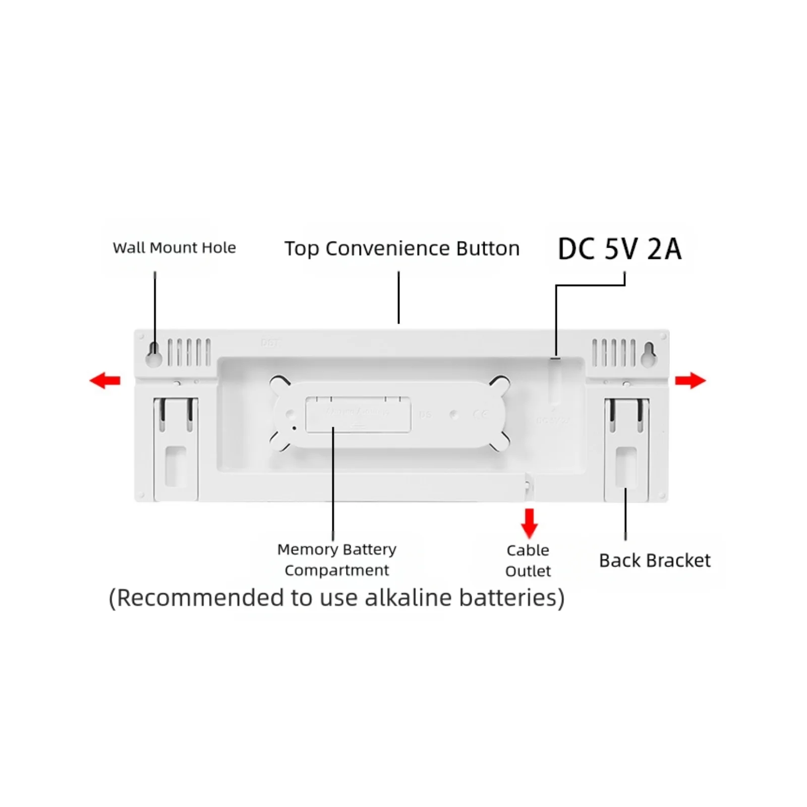 

Многофункциональные светодиодные настенные часы с большим экраном, таймером, подсветкой и датчиком температуры для домашнего интерьера