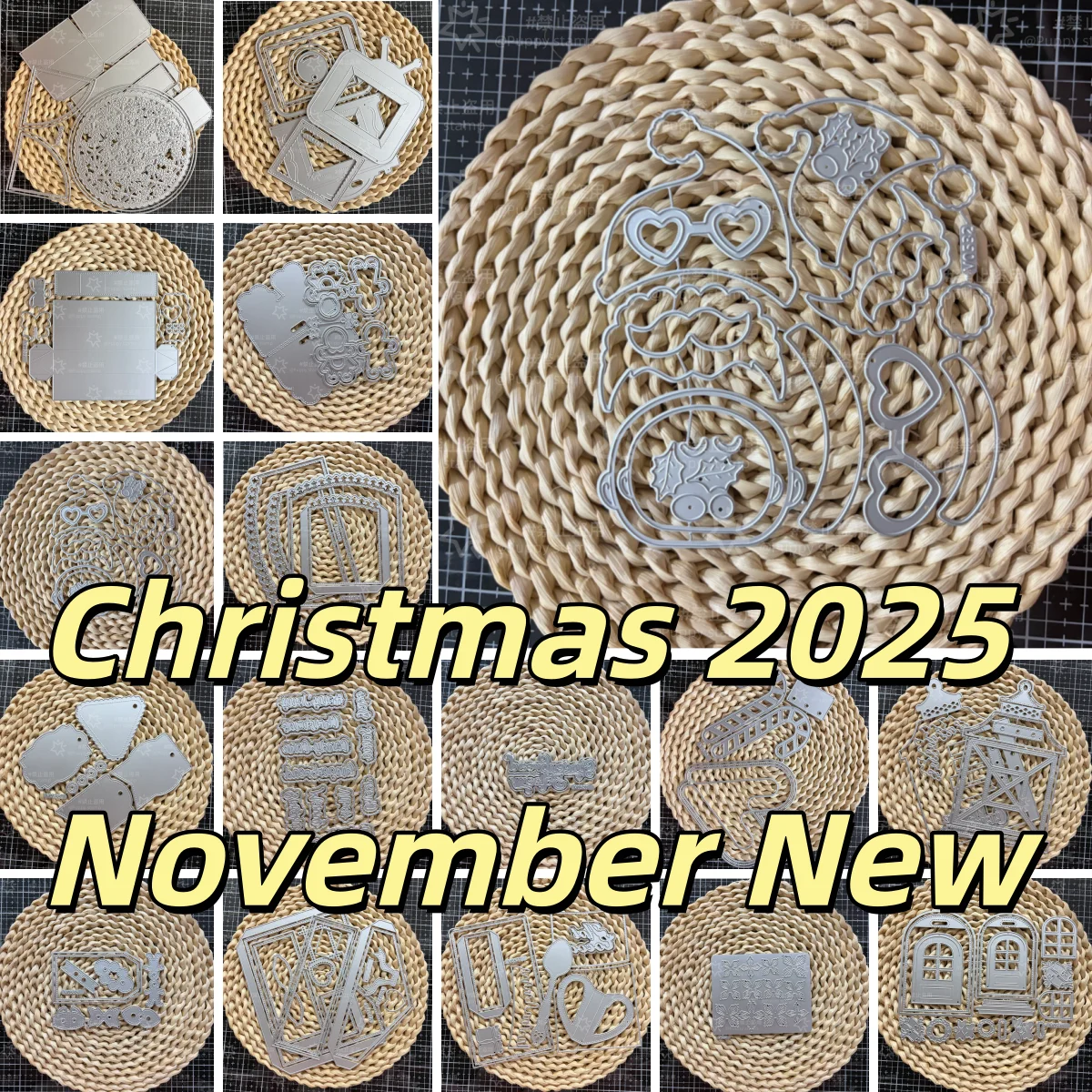 

Christmas 2025 3D Envelope Box Gingerbread Bakery SAnta Metal Cutting Dies Clear Stamps for DIY Greeting Card Scrapbooking