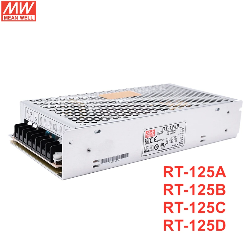 

MEAN WELL RT-125 Series Triple Output Switching Power Supply 125W RT-125A RT-125B RT-125C RT-125D