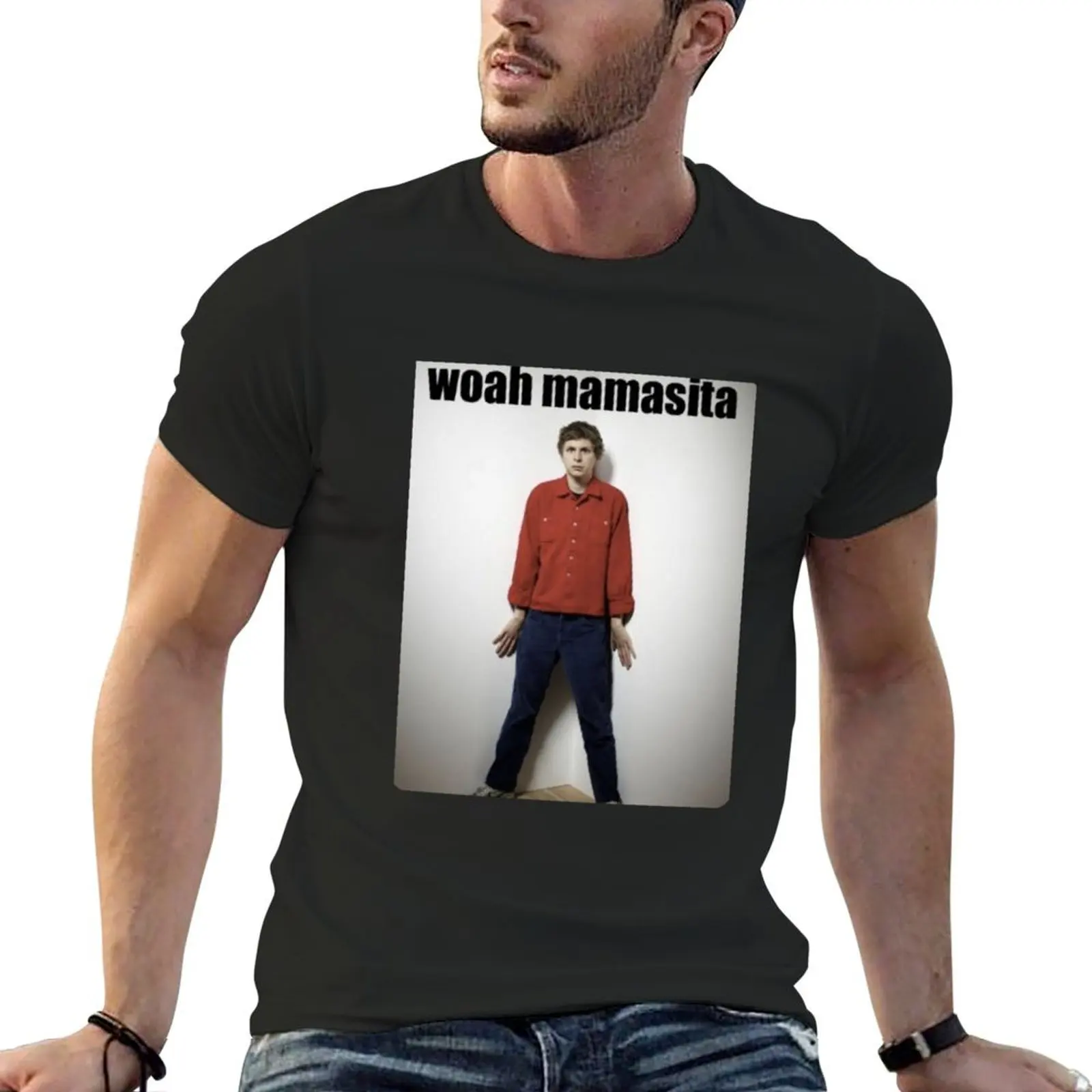 Michael Cera Woah Mamasita T-Shirt sweat animal prinfor boys mens t shirts top quality